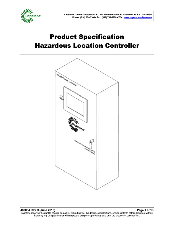 product-specification-hazardous-location-controller-001