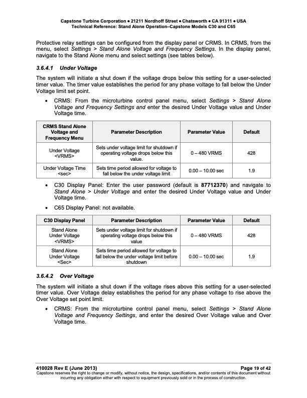 technical-reference-stand-alone-operation-–-capstone-model-c-019