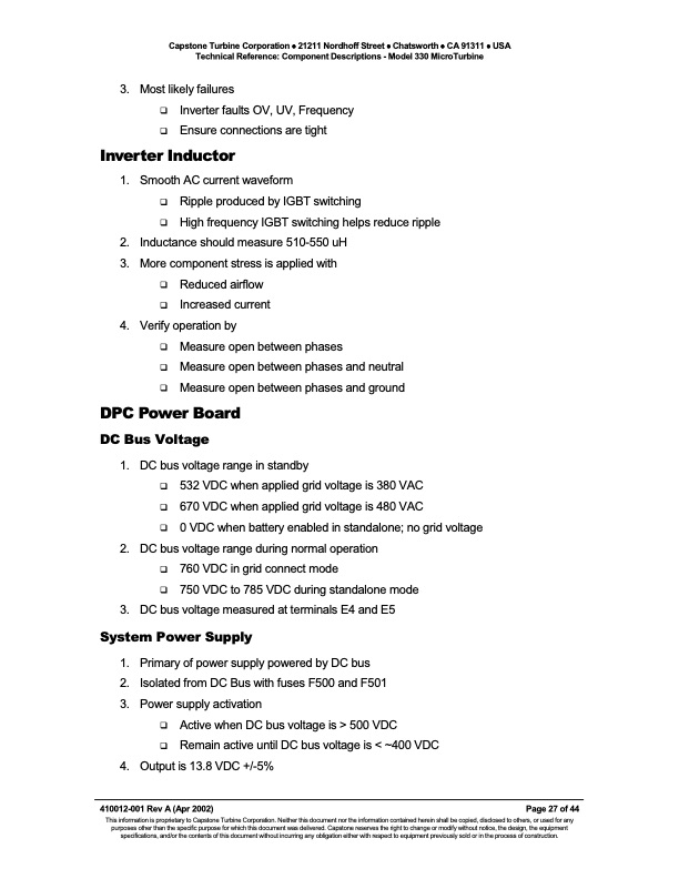 technical-reference-component-descriptions-capstone-model-33-027