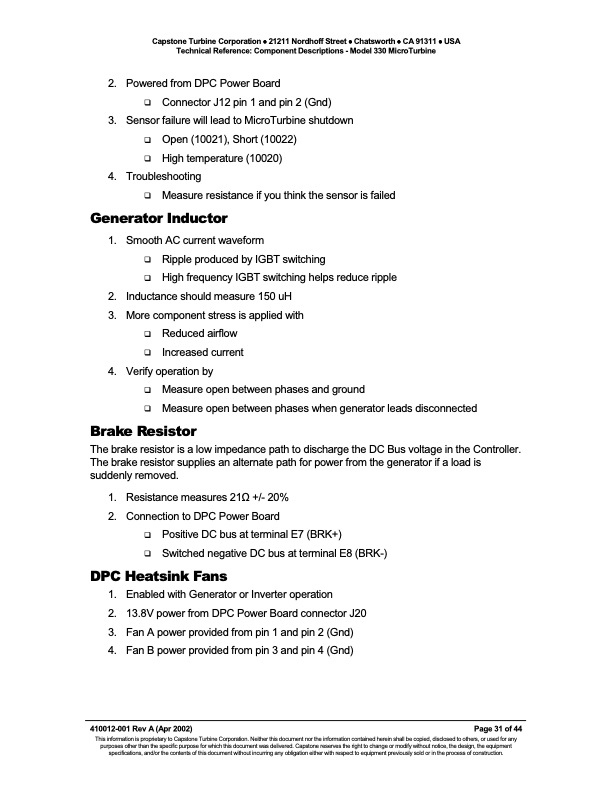 technical-reference-component-descriptions-capstone-model-33-031