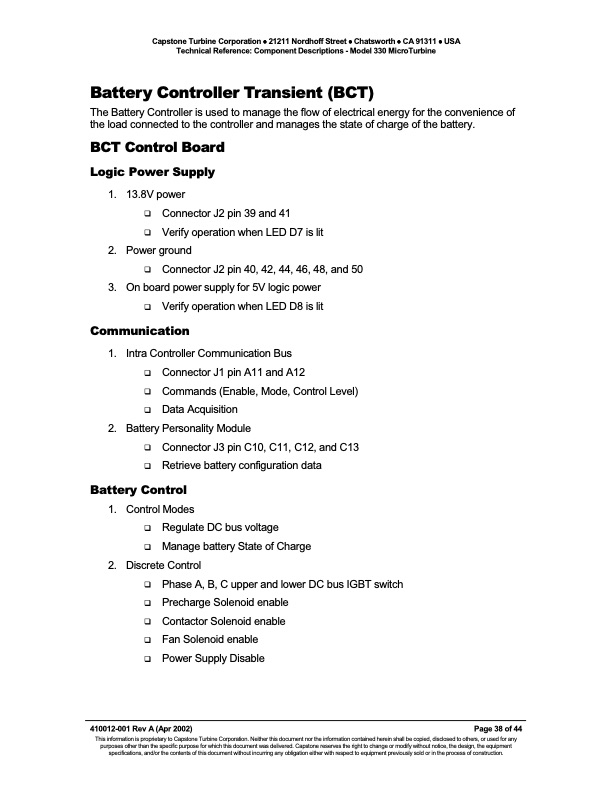 technical-reference-component-descriptions-capstone-model-33-038