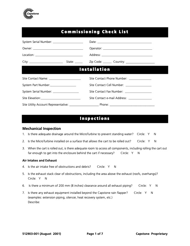 commissioning-check-list-001