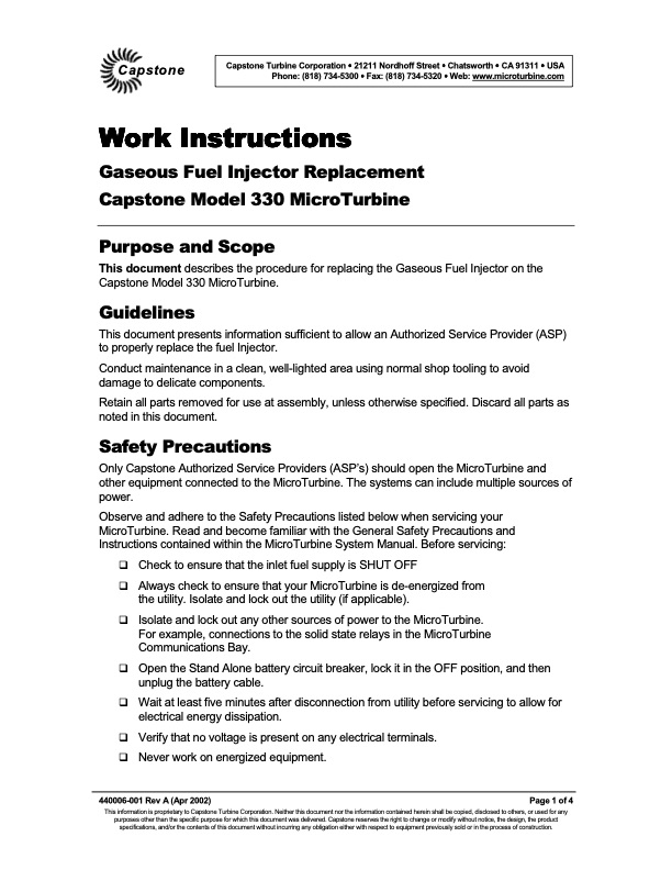 work-instructions-gaseous-fuel-injector-replacement-capstone-001