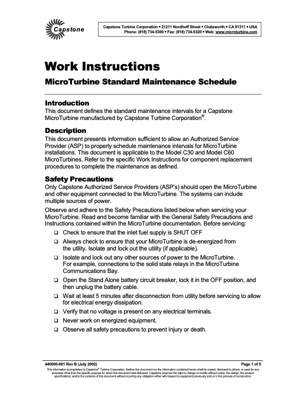 work-instructions-microturbine-standard-maintenance-schedule-001