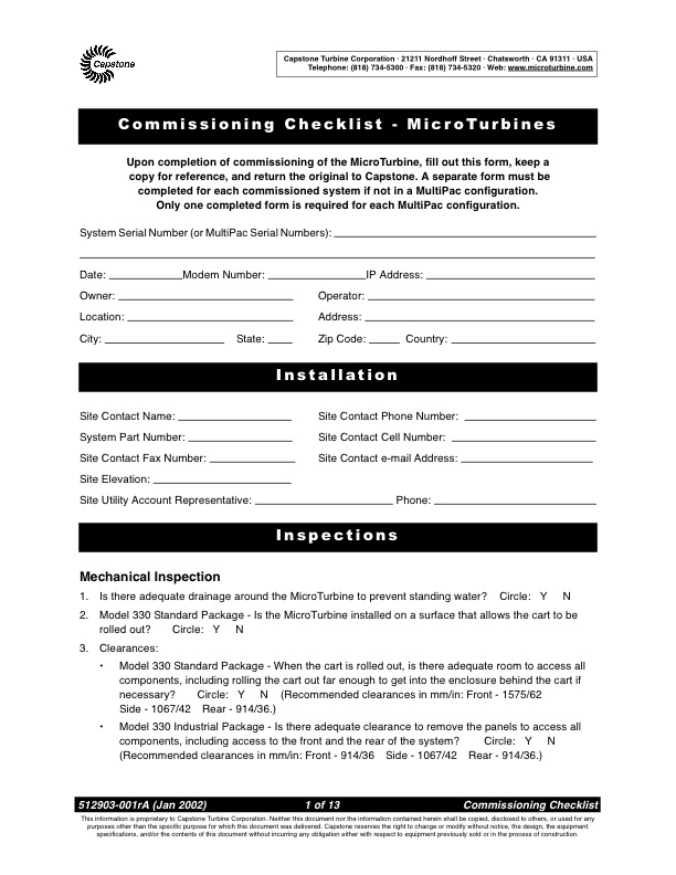 Engine Panel Commissioning Report.pdf Supercritical Fluid Extraction CommissioningChecklist.pdf Page 001