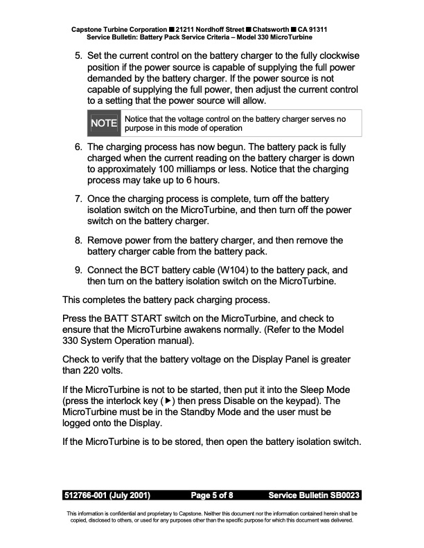 stand-alone-battery-pack-service-criteria-capstone-model-330-005