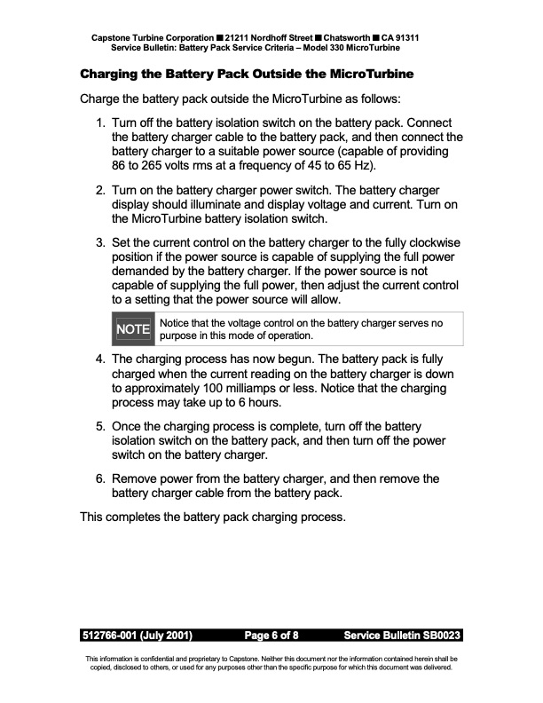 stand-alone-battery-pack-service-criteria-capstone-model-330-006