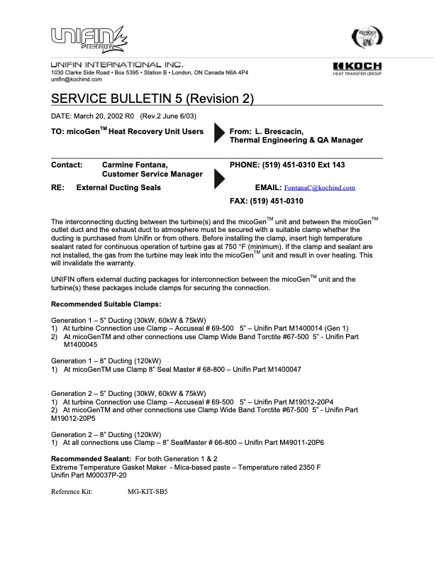 unigin-service-bulletin-5-heat-recovery-unit-users-001