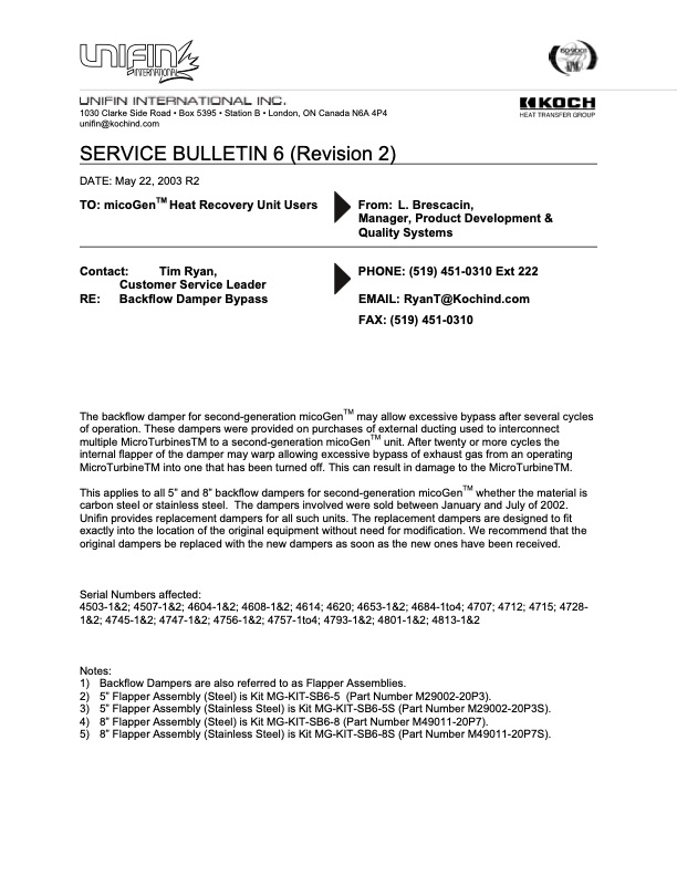 unigin-service-bulletin-6-heat-recovery-unit-users-001